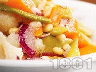Рецепта Вегетарианска салата с карфиол, тиква и зелен фасул